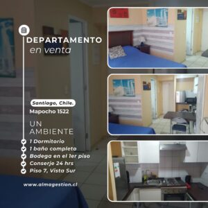 DEPARTAMENTO SANTIAGO (Metro Santa Ana)