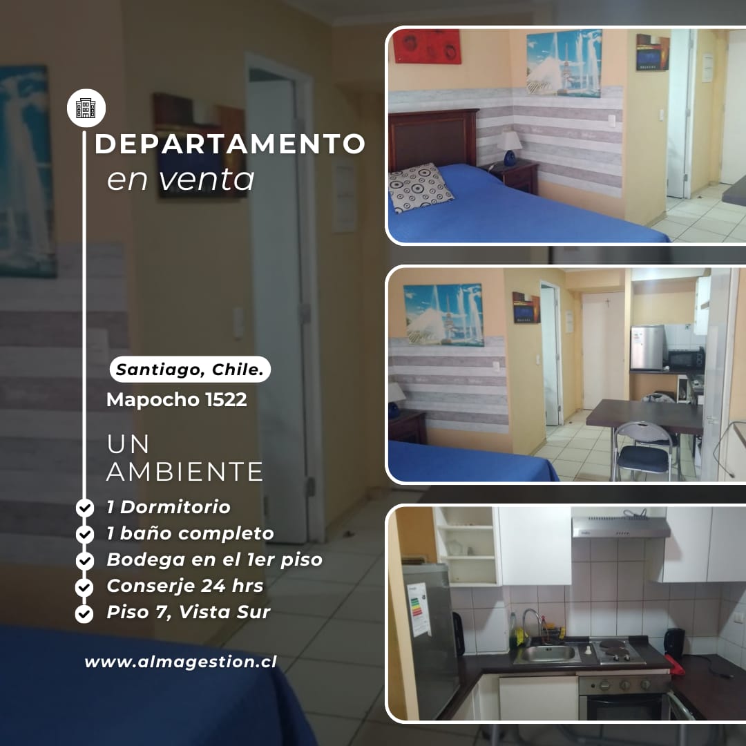 DEPARTAMENTO SANTIAGO (Metro Santa Ana)