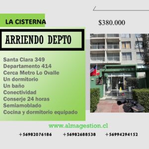 Arriendo Depto La Cisterna